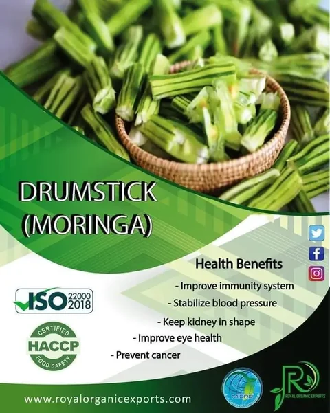 Moringa information artwork for Royal Organic Exports